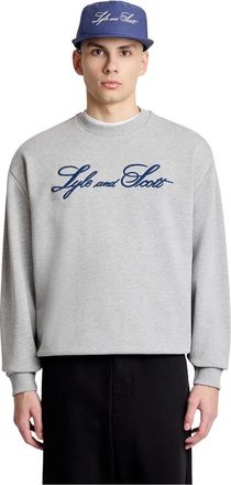 Lyle & Scott Reissued Script Jumper - Heren - Sweatshirts - Grijs - S - Hoodies & sweatvesten