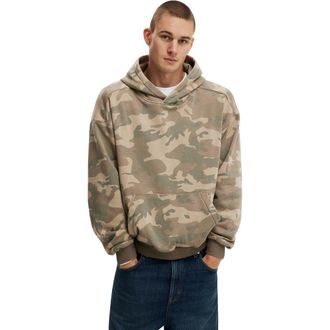 Cotton On Box Fit Hoodie in Jungle Camo Wash at Nordstrom, Size Xx-Large