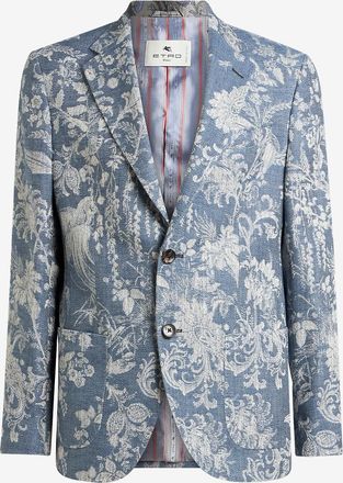 Etro Jacquard-Blazer mit Dschungelmotiven Roma Sport