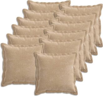 vidaXL Funda De Almohada 12 Uds. Houten Gris Topo 40 X 40 Cm Vidaxl