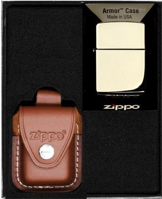 OEM Encendedor Zippo Con Armadura Cromada De Alto Brillo, Set De Regalo N.&deg; 2