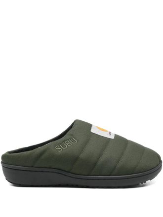 Carhartt Work in Progress x Subu Slippers con logo - Verde