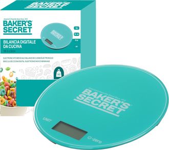 Baker's Secret Bilancia da cucina digitale tonda azzurra