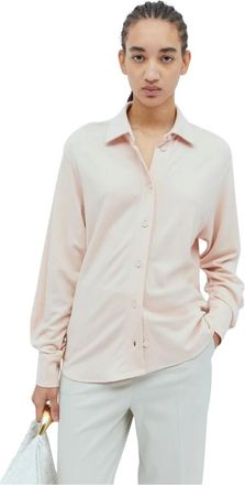 Max Mara Wol T-shirt - Dames - Overhemden - Roze - S - Wol - Overhemden