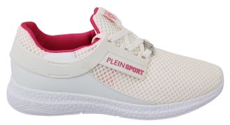 Philipp Plein Witte Roze Polyester Becky Sneakers Schoenen