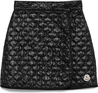 Moncler WOMENS QUILTED SKIRT Size: 44, colour: BLACK