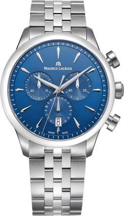 Maurice Lacroix 1975 Quartz Chronograph Blue Dial Mens Watch 751038-SS002-430-1