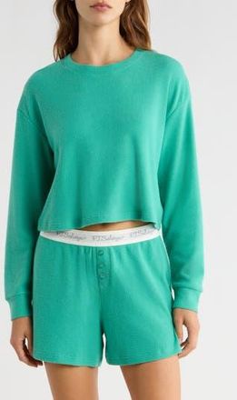 PJ Salvage Waffle Knit Short Pajamas in Soft Green at Nordstrom Rack, Size X-Large