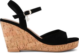 Kurt Geiger Womens Suede Patsy Sandals - Black - Size UK 3