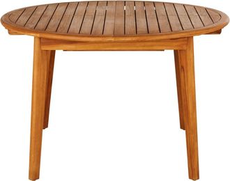 Maisons du monde Mesa de exterior redonda extensible de teca FSC