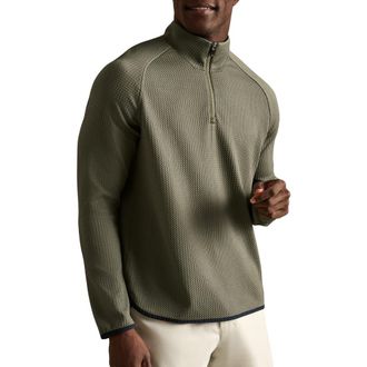 Rhone Founders Golf Quarter Zip in Smokey Olive at Nordstrom, Size Xx-Large