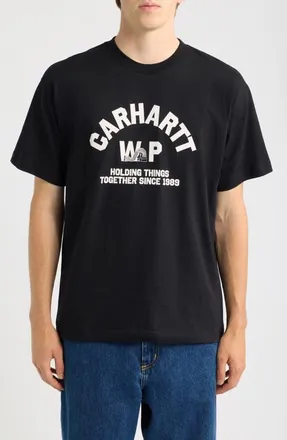 Carhartt Work in Progress Column Organic Cotton Graphic T-Shirt in Black at Nordstrom, Size Xx-Large