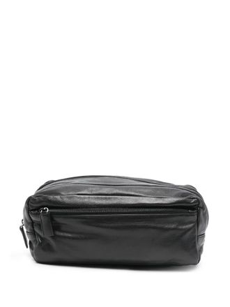 Prada 2010s leather messenger bag - Black