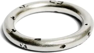 Werkstatt M&uuml;nchen Anello Round Faith Love Hope - - Accessories - unisex - Grigio - S