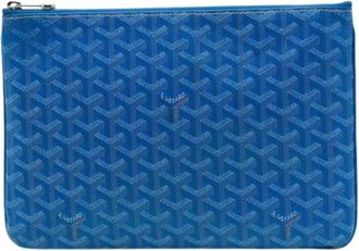 Goyard Pre-owned Senat MM - Dames - Vintage Clutch - Blauw - ONE Size - Vintage