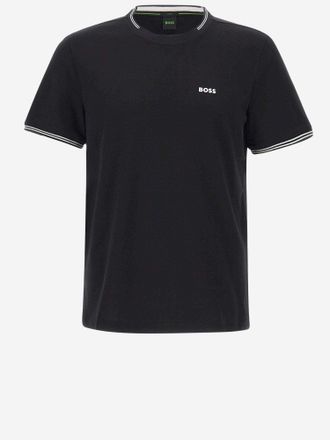 HUGO BOSS Camiseta de algod&oacute;n el&aacute;stico con logo de Hugo Boss