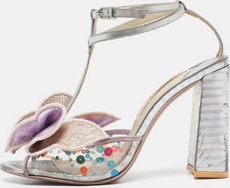 Sophia Webster Multicolor Leather And Pvc Crystal Embellished Lana Ankle Strap Sandals
