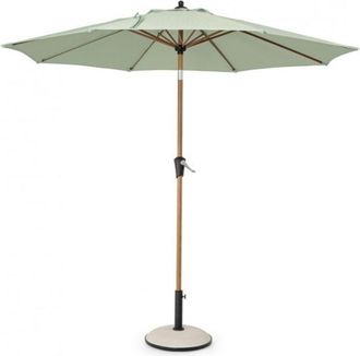 Konte Design Sombrilla redonda con m&aacute;stil central de acero y lona verde