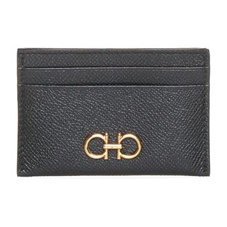 Ferragamo Gancini Card Holder - female - Ferragamo - Wallets & Cardholders - Black - ONE SIZE - Accessories