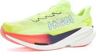 Hoka One One Mach X 3 Mens Running Shoes Neon Yuzu/Squid Ink : 12.5 D - Medium, Textile