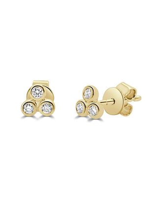 Sabrina Designs 14K 0.13 Ct. Tw. Diamond 3-Stone Earrings