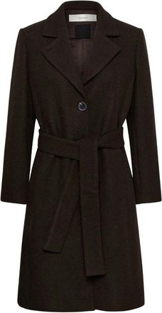 Inwear Zorahiw Klassieke Jas - Dames - Jas met riem - Bruin - S - Wol - Jassen