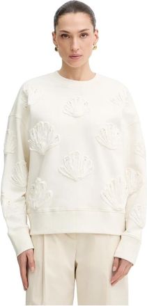 Forte_Forte My T-shirt Sweatshirt - Dames - Sweatshirts - Beige - L - Katoen - Hoodies & sweatvesten