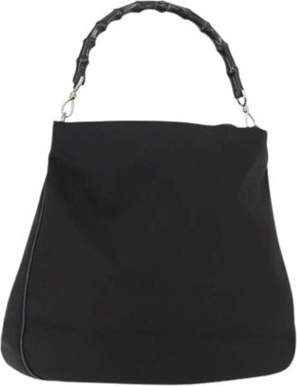 Gucci Pre-owned Shoulder Bags, female, Black, Size: ONE SIZE Pre-owned Nylon Shoulder Bag
