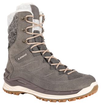 Lowa Winterstiefel LOWA CALCETA EVO GTX WS, Damen, Gr. 37, stein, biscuit, Leder, Textil, Schuhe Winterstiefel, wasserdicht, winddicht,atmungsaktiv dank GO