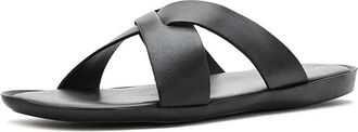 Marc Joseph New York Roman Court Sandal Mens Slippers Black Napa : 11.5 M, Leather