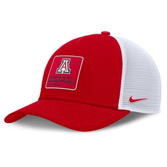 Nike Arizona On-Field Rise Engineered Nike Mens College Trucker Adjustable Hat in Red | NC97090KUAN-RMZ