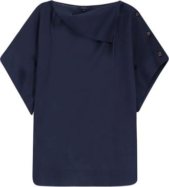 SOEUR Issa Blouse - Dames - T-shirts - Blauw - 2XS - Katoen - Tops
