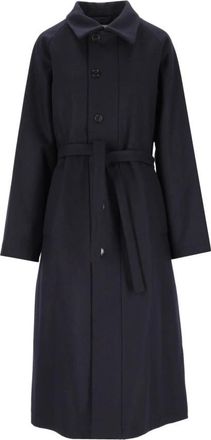Barena Jassen - Dames - Jas met riem - Blauw - 2XS - Jassen