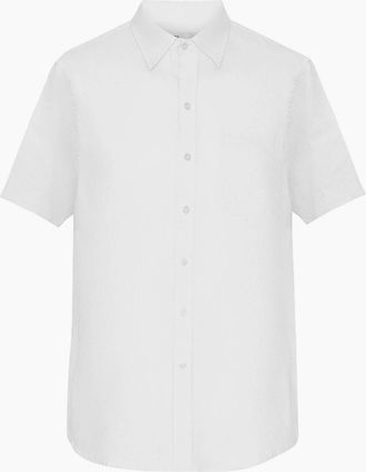 Colorful Standard Mens Colorful Standard Mens Short Sleeve Linen Shirt - Optical White - Size: 38/Regular