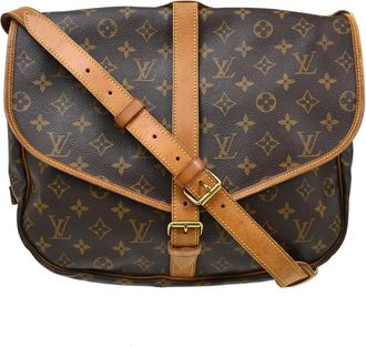 Louis Vuitton Saumur Monogram Canvas Brown Canvas Handbag (Pre-Owned)