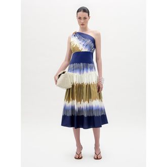 Silvia Tcherassi Catalina Dress in Navy Mustard Abstrac at Nordstrom, Size X-Small
