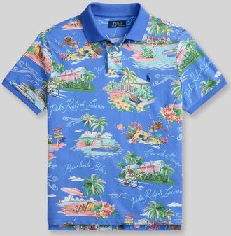 Polo Ralph Lauren Poloshirt aus reiner Baumwolle in Bleu, Gr&ouml;&szlig;e XXL