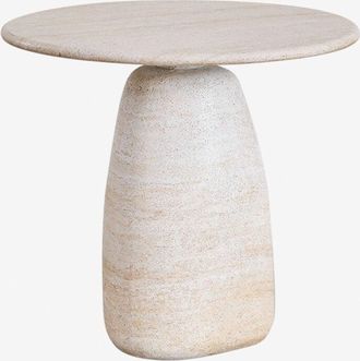 Sklum Sklum - Tavolino rotondo in cemento effetto travertino Grebik