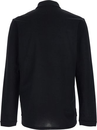 Givenchy Mens Long-Sleeve Polo Shirt Black Cotton T-Shirts And Polos