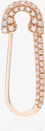 Anita Ko 18k Rose Gold Diamond Safety Pin Earring - Womens - Diamond/18kt Rose Gold