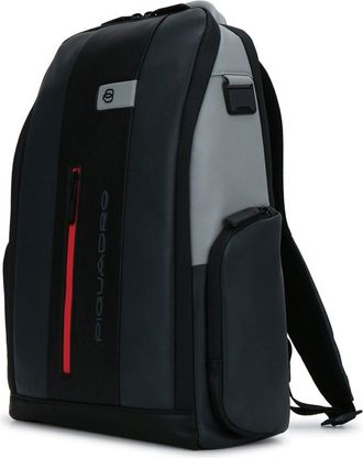 Piquadro Pelle PC 14 Leather Backpack - Black