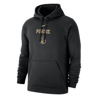Nike Purdue Club Fleece Nike Mens College Hoodie in Black | M31777P738-PUR