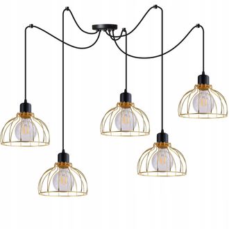 OEM L&aacute;mpara De Techo Colgante L&aacute;mpara De Ara&ntilde;a Dorada Loft