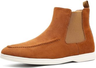 Generic Mens Casual Slip On Chelsea Boots Faux Suede Ankle Dress Boots for Men Lightweight Comfortable Fashion Driving Shoes,Camel Tone,10.5 UK