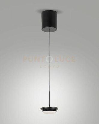 Fabas Luce 3805-40-101 Montatura Sali Scendi Nera Completa A Led Cct 2700k - 3000k - 4000k- 14w - 1510 Lm 1 Luce Dimmerabile