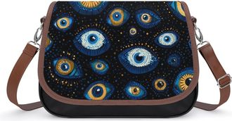 Generic Evil Eyes Pattern Fashion Womens Crossbody Bags Novelty Handbag Shoulder Bag Purse