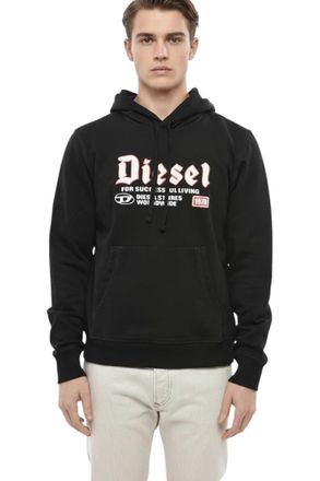 Diesel Black Graphic Logo Hoodie
