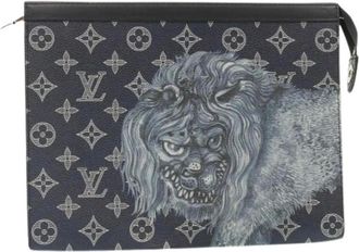 Louis Vuitton Pre-owned Clutches, female, Blue, Size: ONE SIZE Pre-owned Monogram Savanna Pochette Voyage Clutch