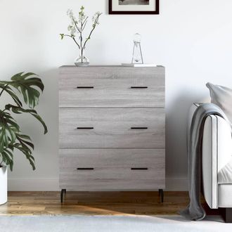 vidaXL Aparador De Madera De Ingenier&iacute;a Gris Sonoma 69,5x34x90 Cm Vidaxl