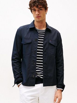 Tommy Hilfiger Flag Embroidery Twill Shirt Jacket